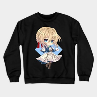 Chibi Violet Evergarden Fanart! Crewneck Sweatshirt